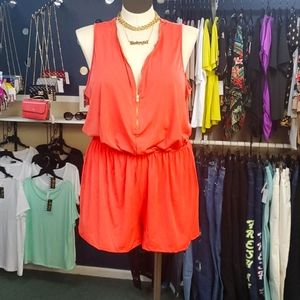 🔥  Coral & Gold Romper 🔥